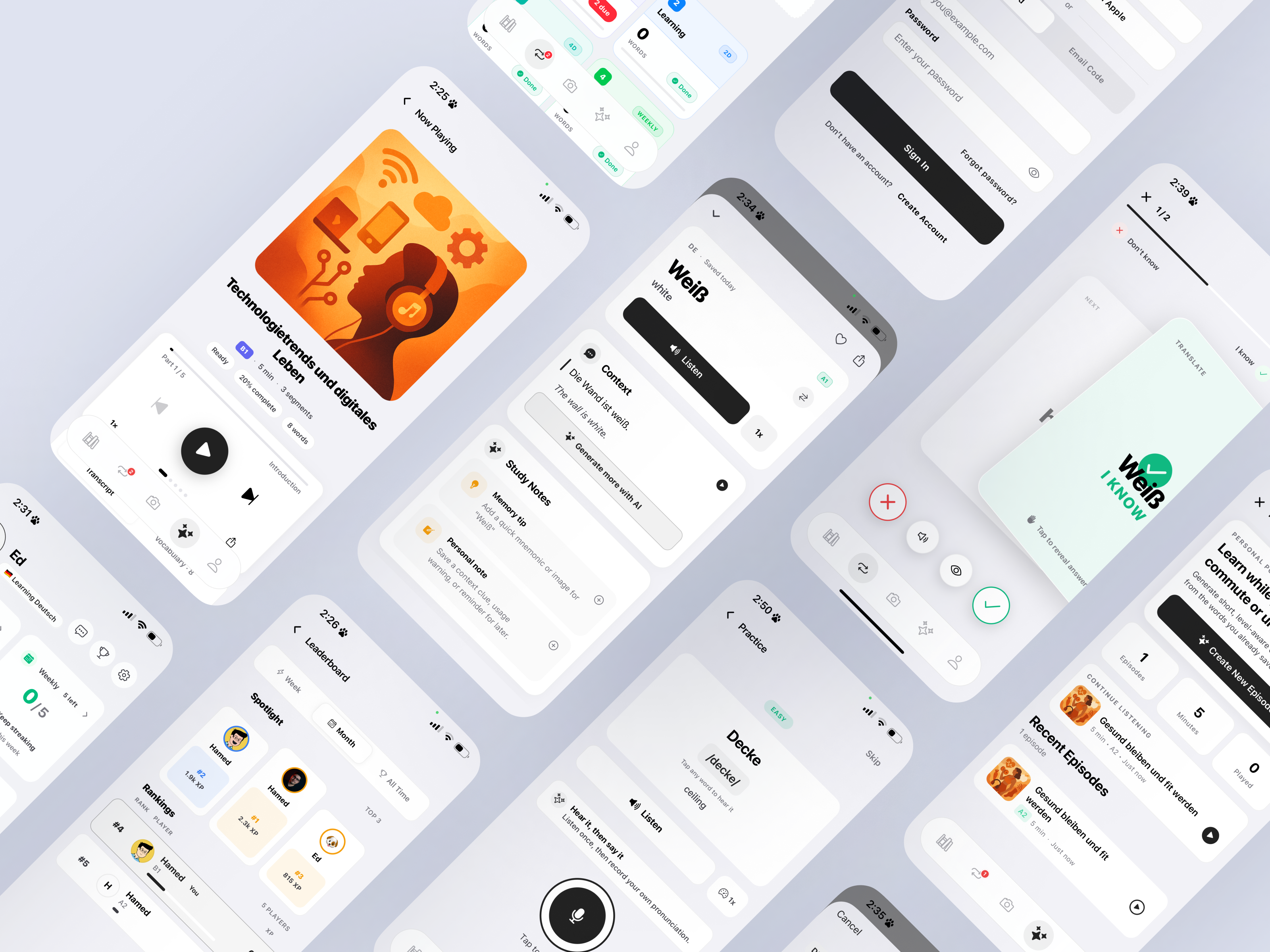 Beengo app screens